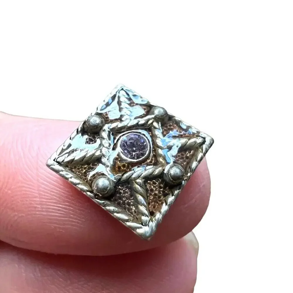 Jewelry Making Lot Square Metal Rhinestone Crystal Embellishment Earring Finding